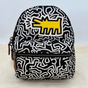 COACH X Keith Haring Small Charlie Backpack With Barking Dog Graphic 11774